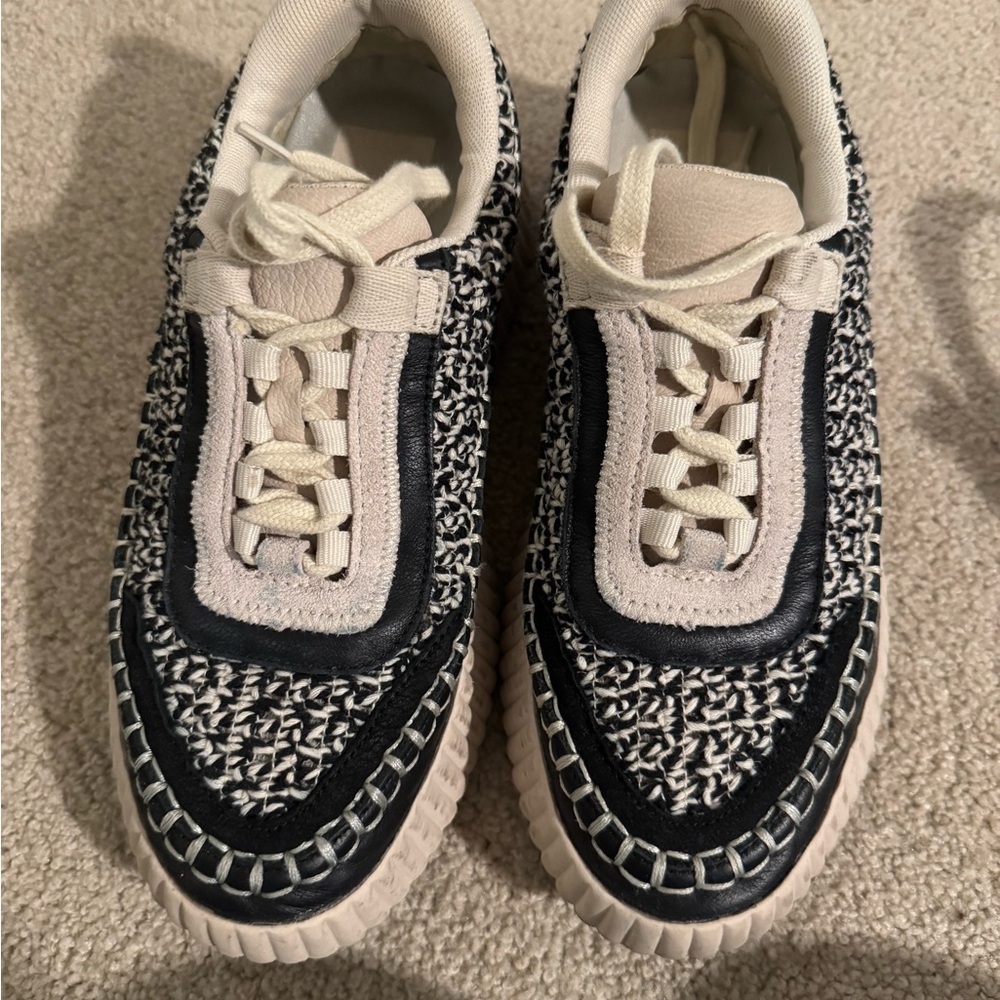 Dolce Vita Black and Cream Women's Sneakers